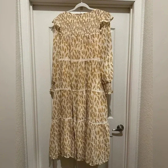 NWT Shop Stevie Long Sleeve Tiered Flowy Maxi Dress - Picture 9 of 9